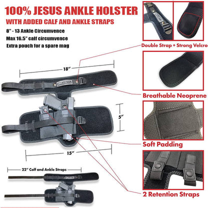 Baldman Holster + Jesus Ankle Holster + Free Survival Knife