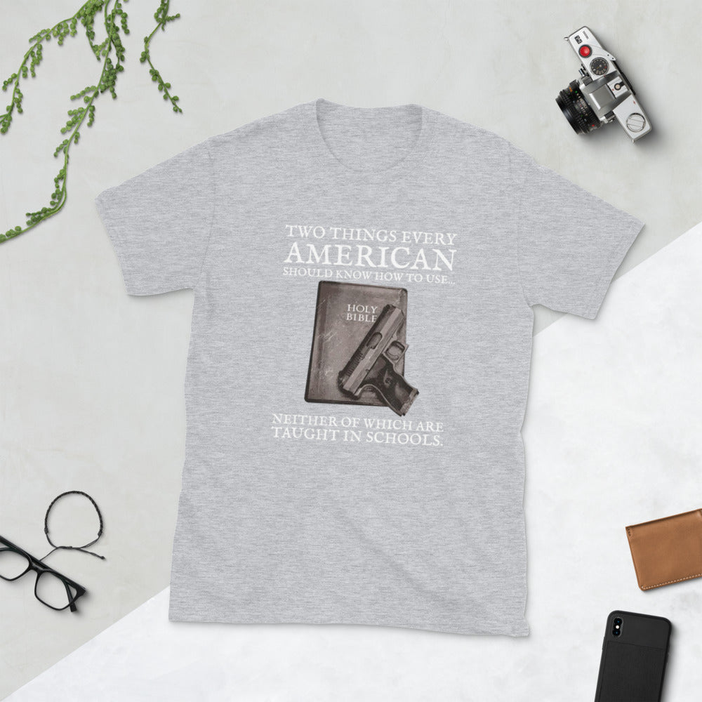 BIBLE AND GUN Short-Sleeve Unisex T-Shirt