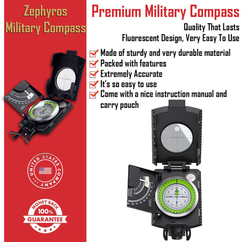 Zephyros Military compass GG