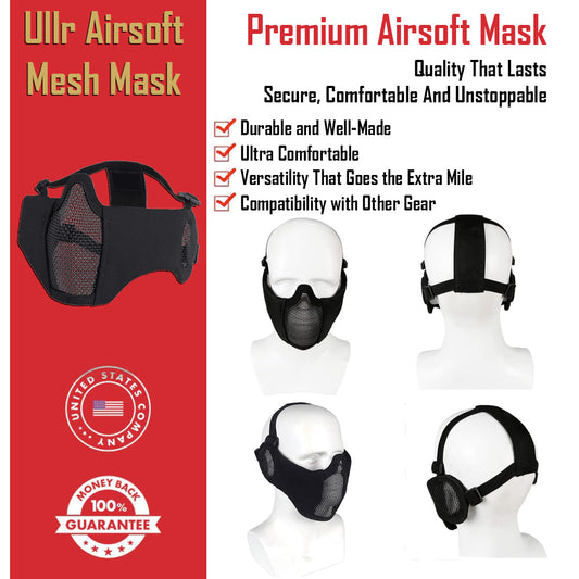 Ullr Half Face Airsoft Mesh Mask GG