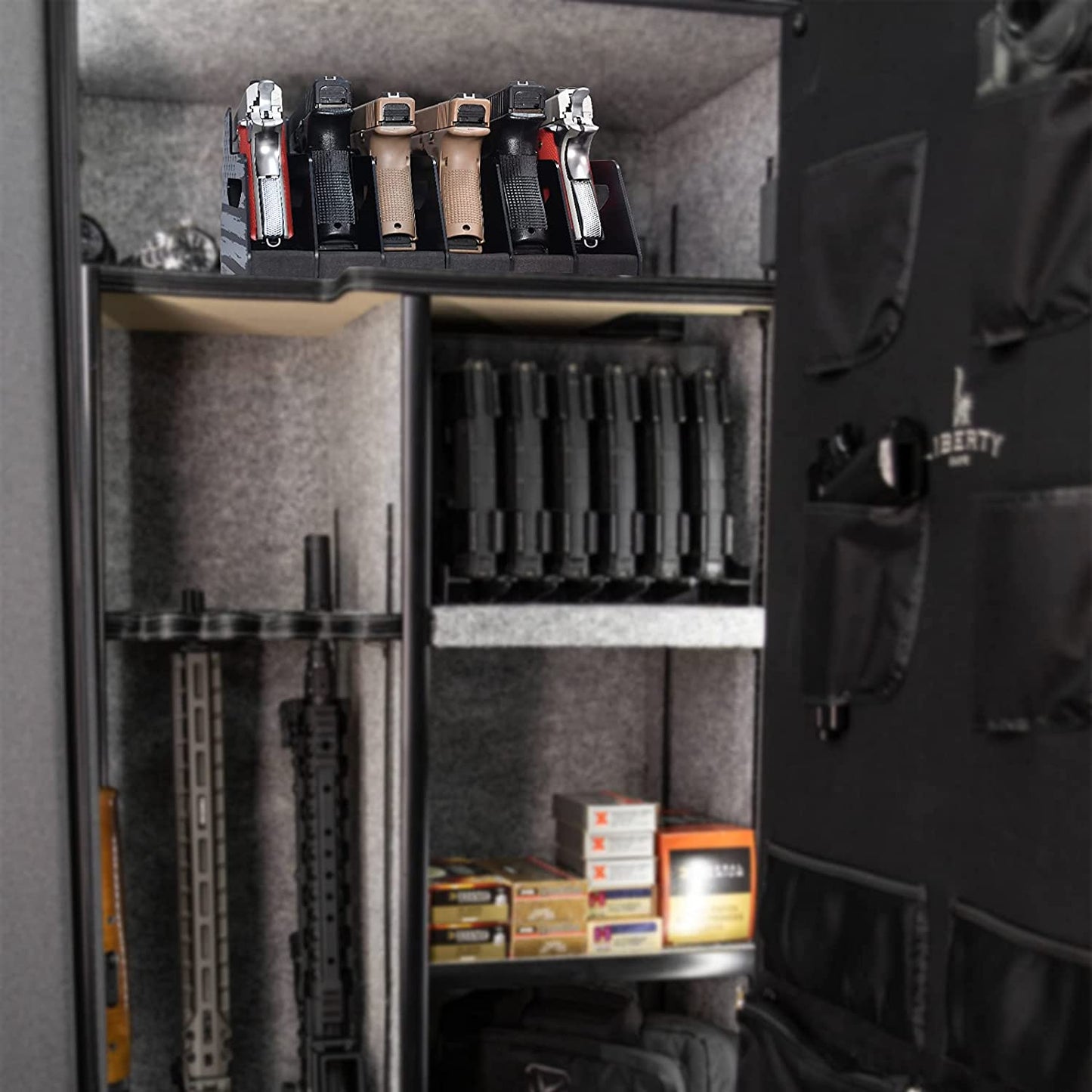 6X Standard Pistol Rack, Revolver Holder for Gun Safe Cabinet Storage