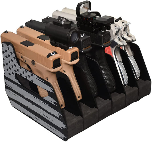 6X Standard Pistol Rack, Revolver Holder for Gun Safe Cabinet Storage