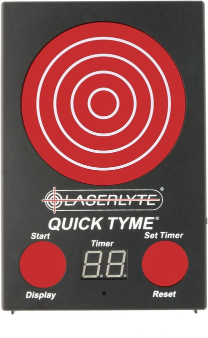 Reactive Laser Shooting and Dry Fire Practice: Quick Tyme Laser Trainer Target with Point of Impact Display