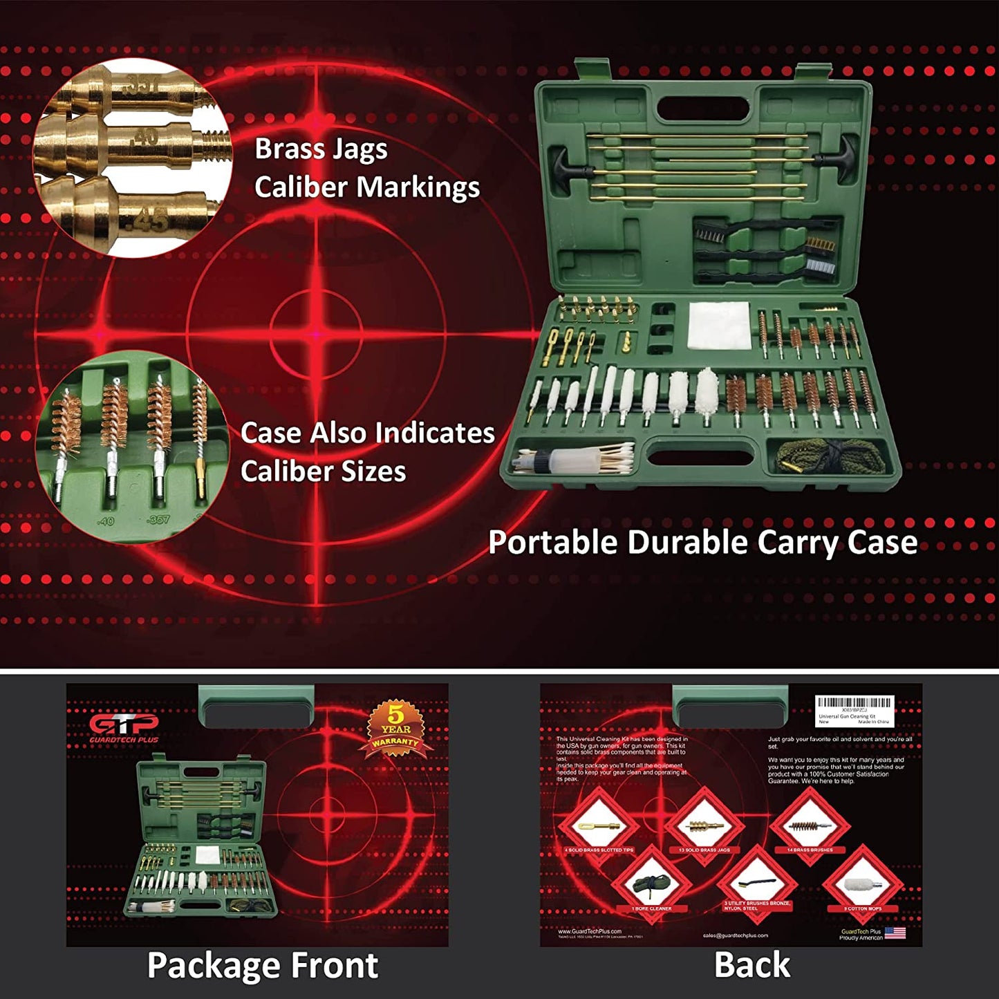 Upgraded Universal Gun Cleaning Kit for Guns