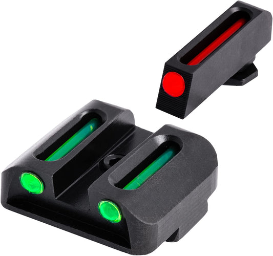 Front and Rear TRUGLO Fiber-Optic for Glock, Sig Springfield, S&W