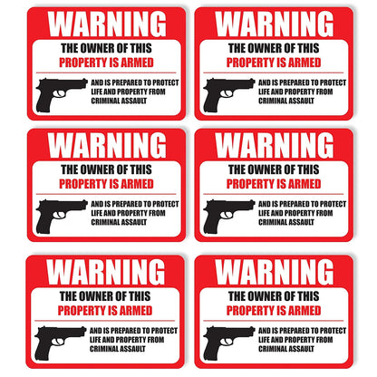 PROTECTED BY ARMED PROPERTY OWNER Vinyl Decal