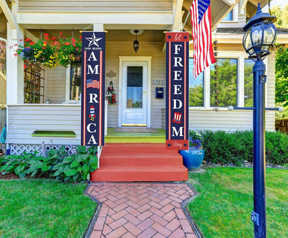 Decoration Patriotic Soldier Porch Sign Banners
