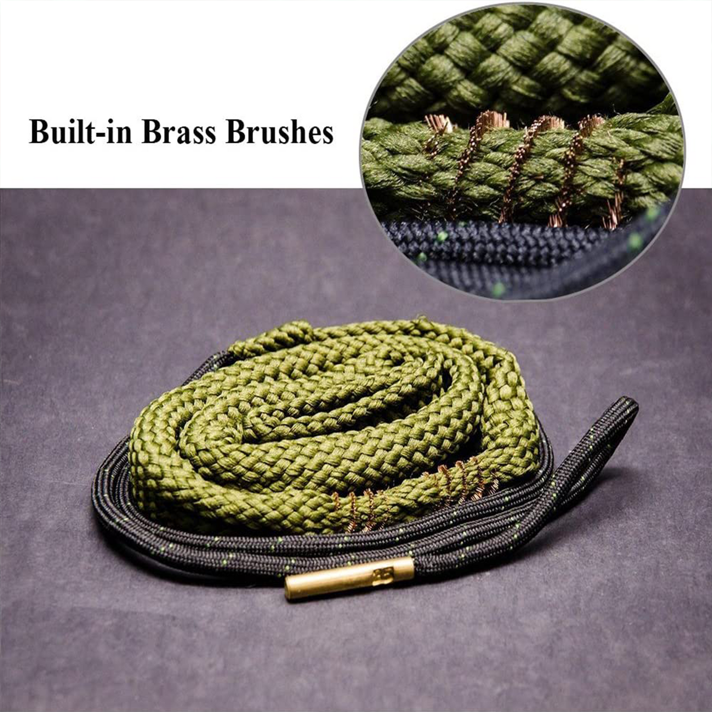 Gun Bore Rope for 9mm 5.56mm .223 .22 .308 12Ga .45 .50 30-06 and Others (Choose More Calibers)
