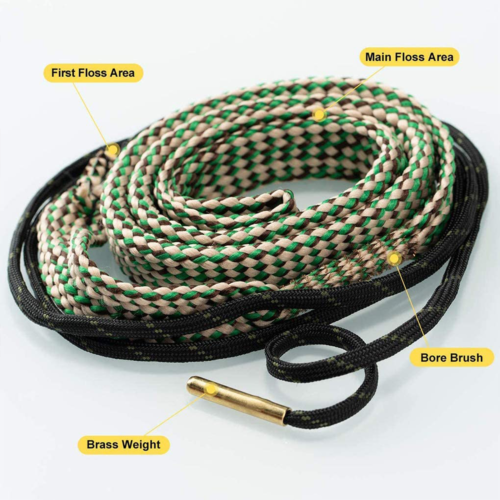 Gun Bore Rope for 9mm 5.56mm .223 .22 .308 12Ga .45 .50 30-06 and Others (Choose More Calibers)